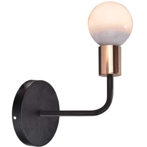 Applique Candellux Spill 21-56528 nero rame E27 22cm