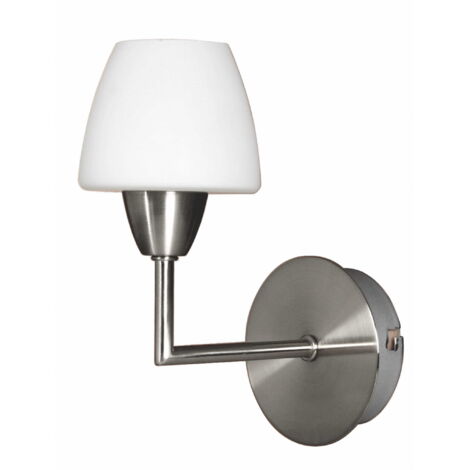 Applique Candellux Togo 21-10622 argento vetro G9 1 luce