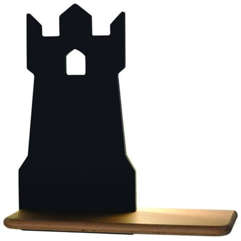 Applique Candellux Tower nero/legno LED integrato 4W 4000K