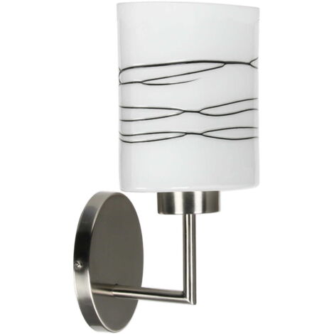 Applique Candellux Visola verre chromé blanc E27 29cm
