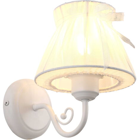 Applique Candellux Zefir bianca tessuto 1xE14 40W IP20