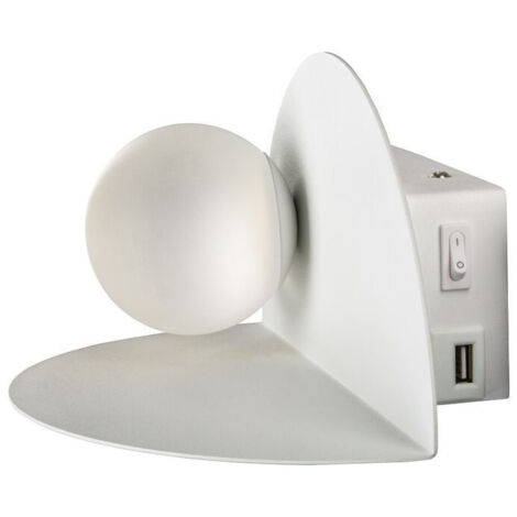 Applique Candellux Zenit LED 4W 4000K USB blanc E27