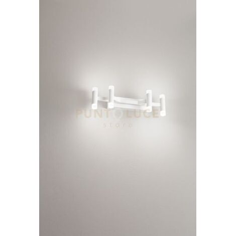 Applique  Candles 4 LUCI in metallo e alluminio bianco LED 24W 1680Lm 3000K 40cm