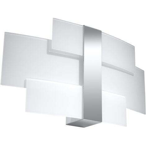 Applique Celia acier, verre 2xG9 Sollux