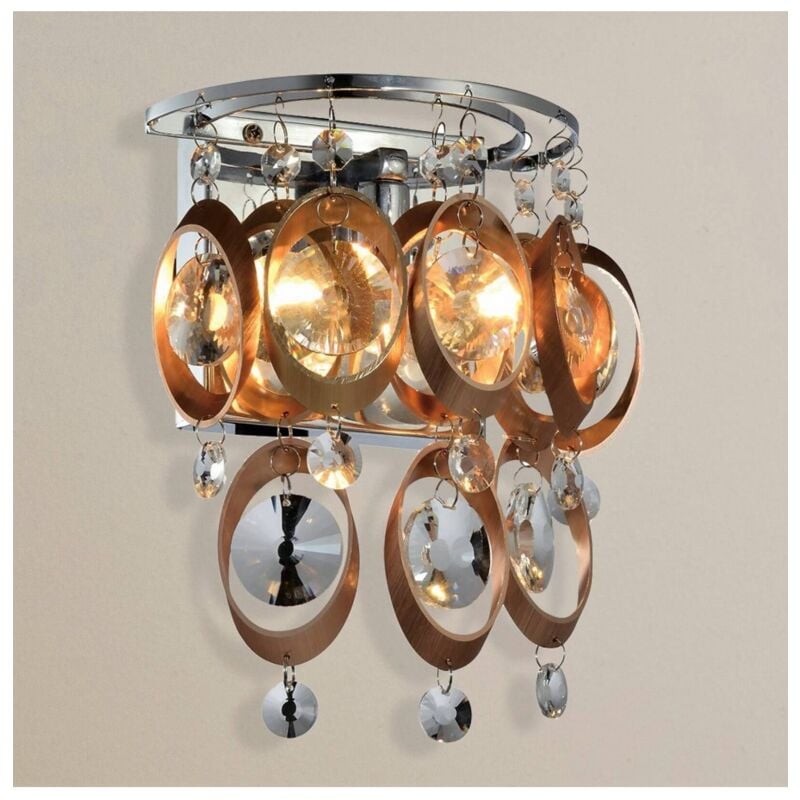 Applique chargée à pampilles cristal cuivré - Cardiff