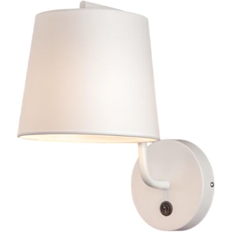 Applique CHICAGO bianca con paralume 1xE27 40W Maxlight