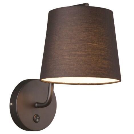 Applique Chicago classica nera con paralume E27 40W Maxlight