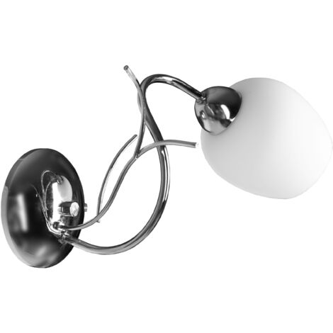 APPLIQUE CHROMÉE AVEC AMPOULE EN VERRE E14 LED