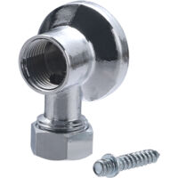 Applique chromée femelle ecrou collet battu