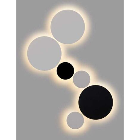 Applique circolare 12W - Luce calda - IP44 - Ø 25cm