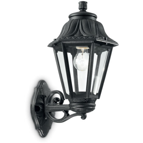 Applique Classica Dafne Materie Plastiche Nero 1 Luce E27 Big