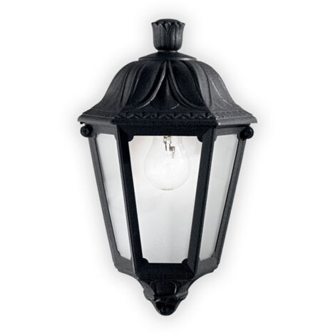 Applique Classica Dafne Materie Plastiche Nero 1 Luce E27 Small