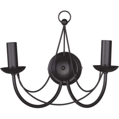 Applique classica metallo nero opaco 2xE14 Kaja K-3527