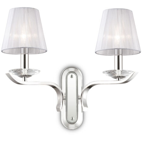 Applique Classica Pegaso Metallo Bianco 2 Luci E14
