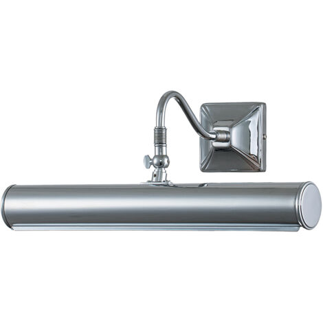 Applique Classica Picture Light Acciaio Cromo Lucido 2 Luci E14