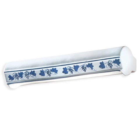 Applique Classica Trieste Bianco Decorato Filo Blu 2 Luci E14