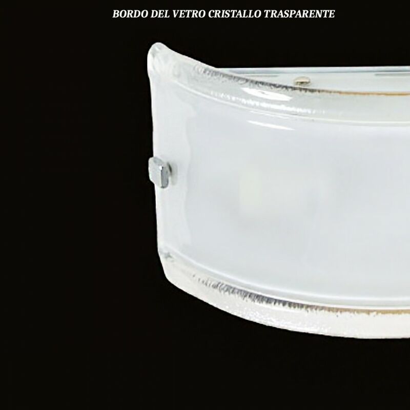 Image of Applique classico Padana Lampadari ester 530 ag e14 led vetro ambra cristallo lampada parete, colore cristallo