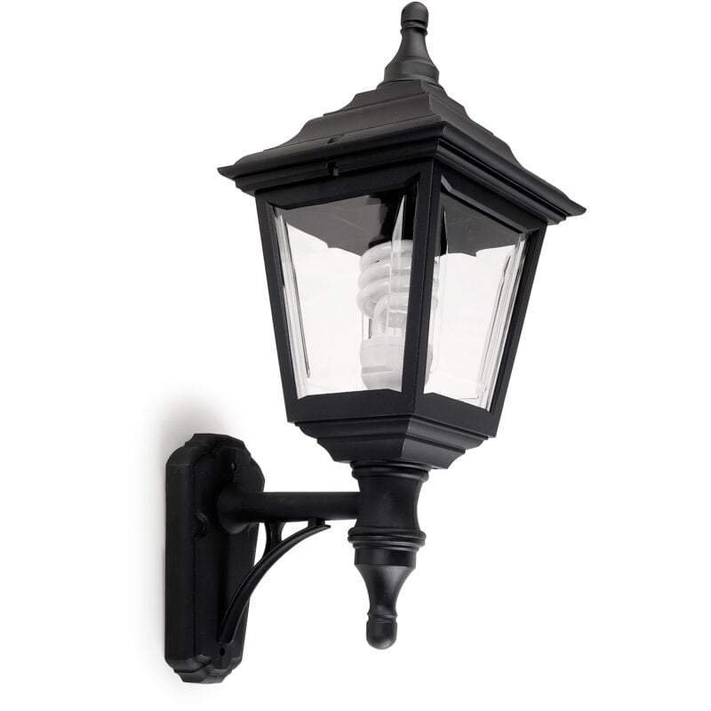 Applique classique clic-clac 4 IP44 E27 42W Noir