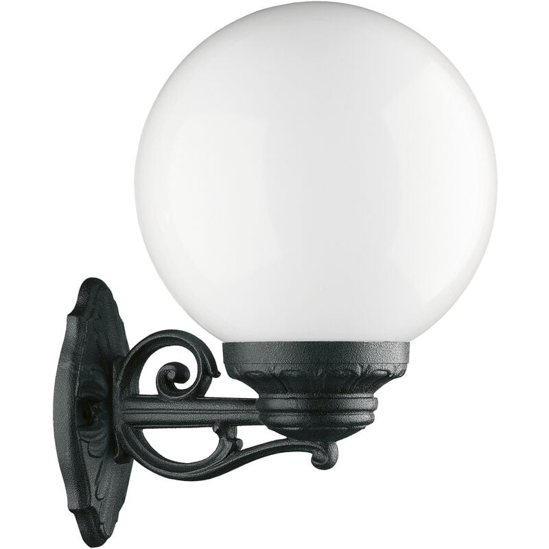 Applique classique indura globo IP55 E27 70W Noir