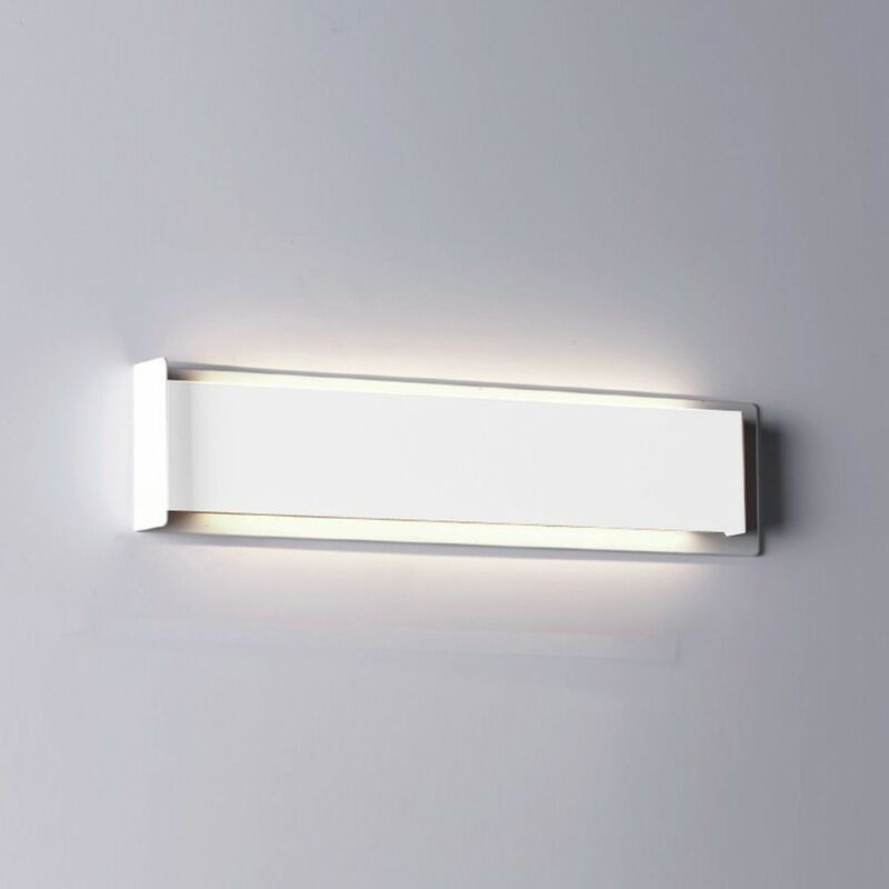 Image of Applique moderno Cattaneo Illuminazione abbraccio 770 36a led 24w 3200lm 3000°k lampada parete biemissione metallo interno, finitura metallo bianco
