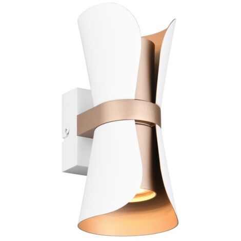 Applique COAT Trio metallo bianco/marrone su/giù 2xGU10 10W