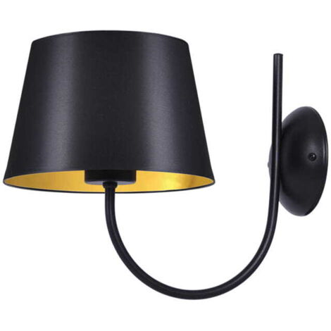 Applique con diffusore 1 luce SASTO Kaja K-4337 nero ottone E27