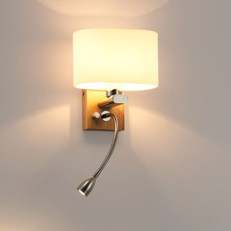 BARCELONA LED Applique con lampada da lettura LED "Arti" - E27 + 3W - Bianco Caldo