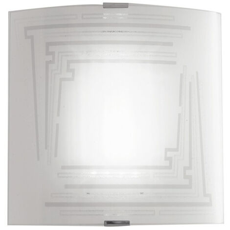 "Applique CONCEPT in vetro bianco 26 cm."