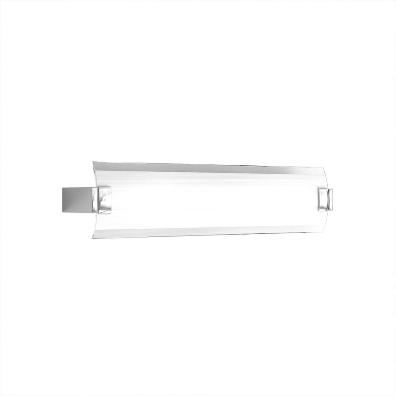 Image of Top-light - Applique Contemp Swinging Metallo Cromo Vetro Bianco Extrachiaro 2 Luci E27 50Cm - Bianco|Cromo