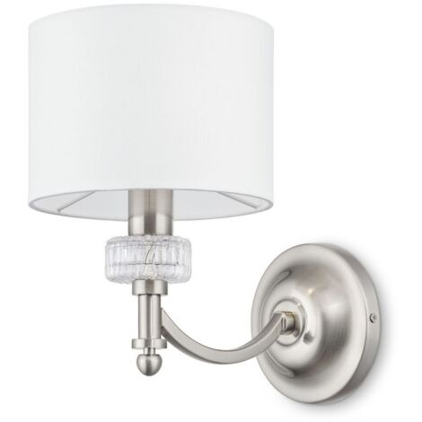 Applique Contemporanea Alicante Metallo Colore Nichel 1 Luce Diffosore In Pvc