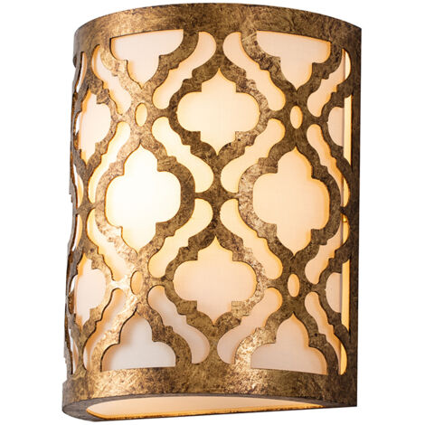 Applique Contemporanea Arabella Acciaio Oro Anticato 1 Luce E27
