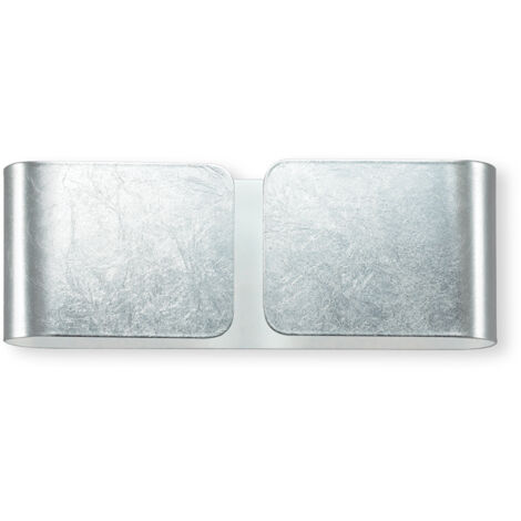 Applique Contemporanea Clip Metallo Argento 2 Luci G9 3W 3000K Luce Calda