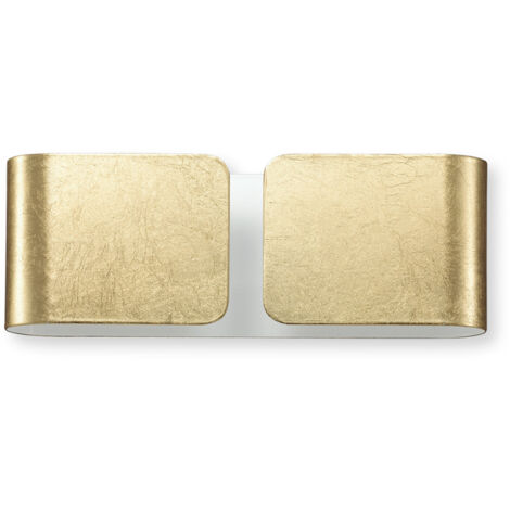 Applique Contemporanea Clip Metallo Oro 2 Luci G9 3W 3000K Luce Calda