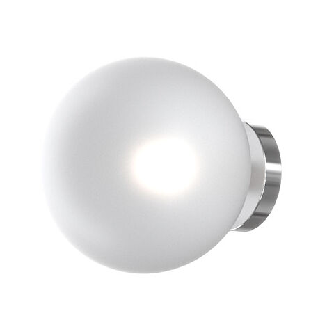 Applique Contemporanea Eclipse Metallo Cromo Vetro Bianco Fog 1 Luce G9