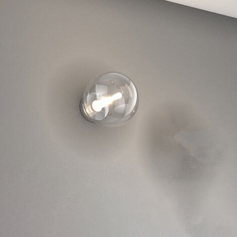 Applique Contemporanea Eclipse Metallo Cromo Vetro Trasparente 1 Luce G9