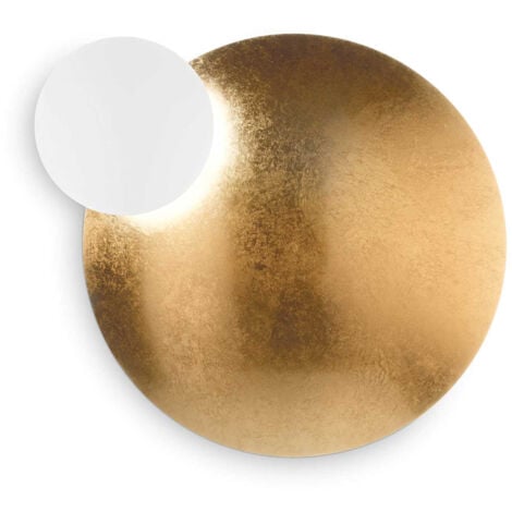 Applique Contemporanea Eclissi Metallo Oro Led 30W 3000K Luce Calda
