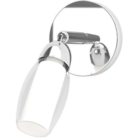 Applique Contemporanea Feeling Net Metallo Cromo Vetro Trasparente 1 Luce G9