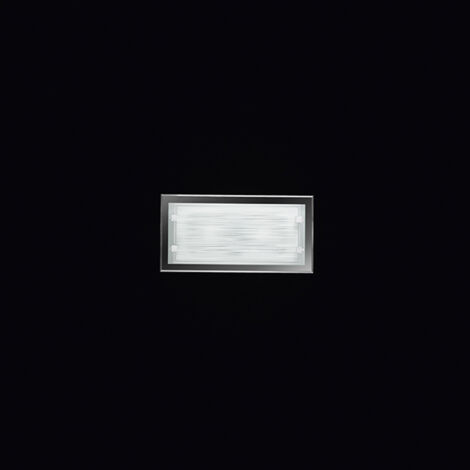 Applique Contemporanea Frame Vetro Bianco Satinato 2 Luci E14