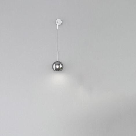 Applique Contemporanea Future Metallo Bianco Vetro Cromo 1 Luce E27