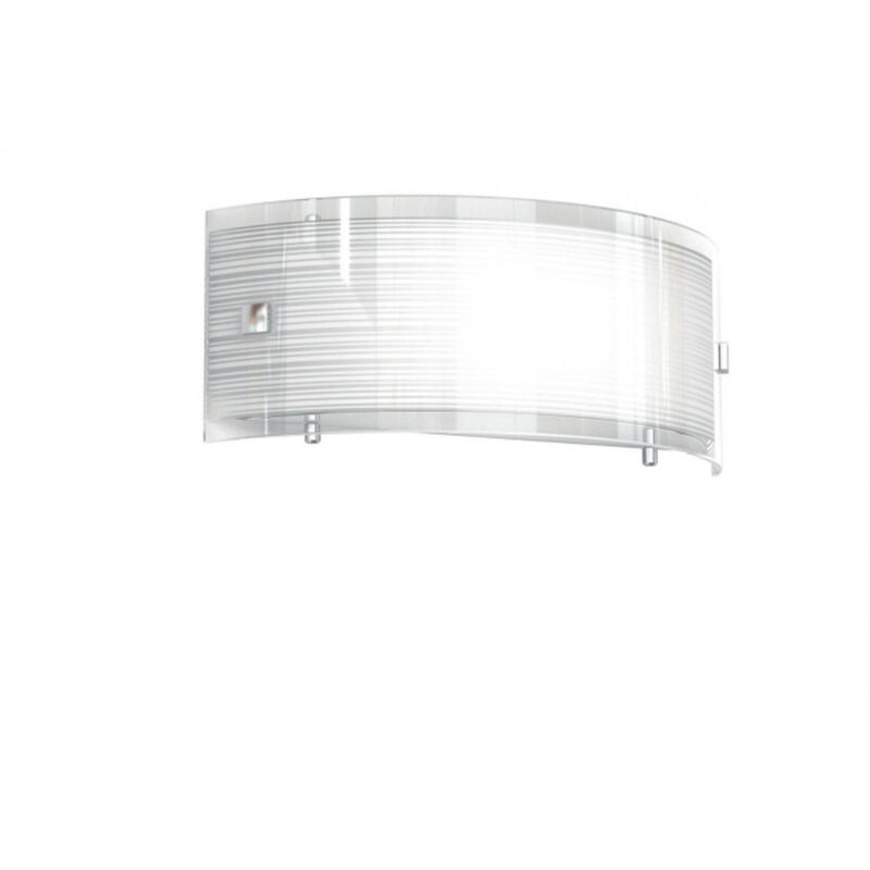 Image of Top-light - Applique Contemporanea Mad Metallo e Vetro Bianco 1 Luce E27 - Bianco