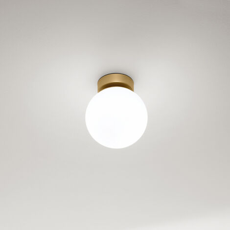 Applique Contemporanea Maga Metallo Oro Vetro 1 Luce E14