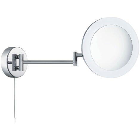 Applique Contemporanea Magnifying Metallo Cromo Vetro Led 4W 4000K