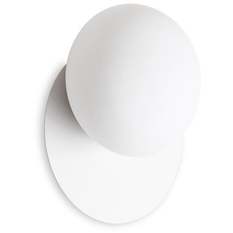 Applique Contemporanea Ninfea Metallo Bianco 1 Luce Gx53 9W 3000K Luce Calda