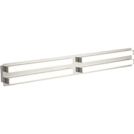 Applique Contemporanea Radiante Acciaio Cromo Bianco Led 3W 3000K