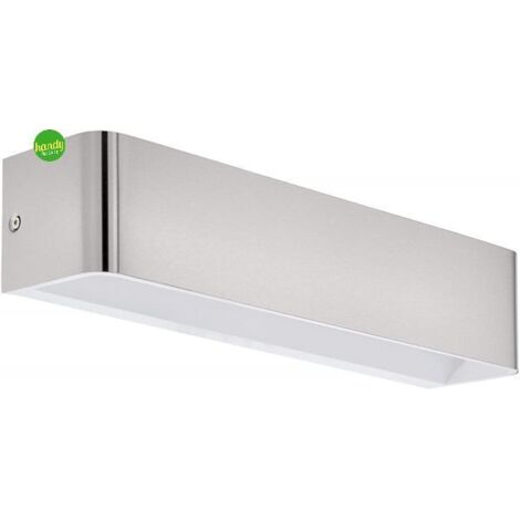 Applique Contemporanea Sania Grande 4 Led Alluminio Grigio E Nichel Opaco