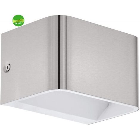 Applique Contemporanea Sania Piccola 4 Led Alluminio Grigio E Nichel Opaco