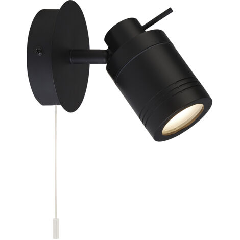 Applique Contemporanea Sansone Acciaio Nero Policarbonato 1 Luce Gu10