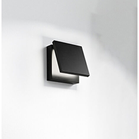 Applique Contemporanea Secret Metallo Nero Acrilico Led 10W 3000K