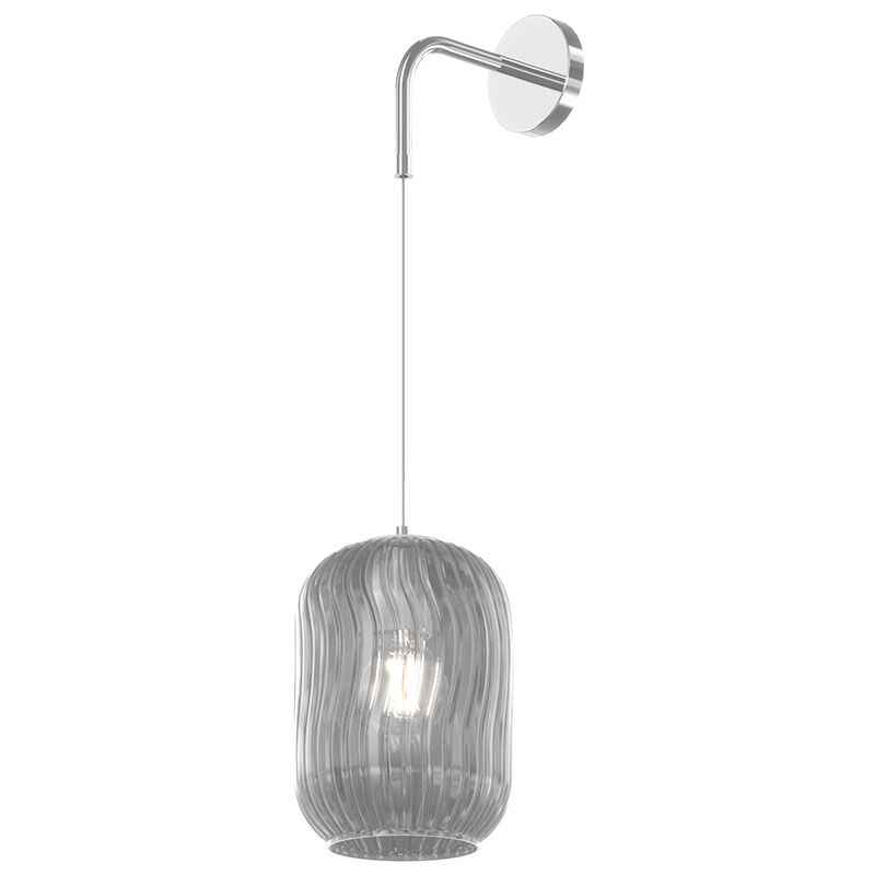 Applique Contemporanea Tender Metallo Cromo Vetro