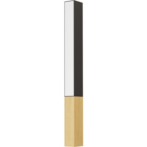 Applique Contemporanea Tudons Alluminio Nero 1 Luce Led Integrato 12W